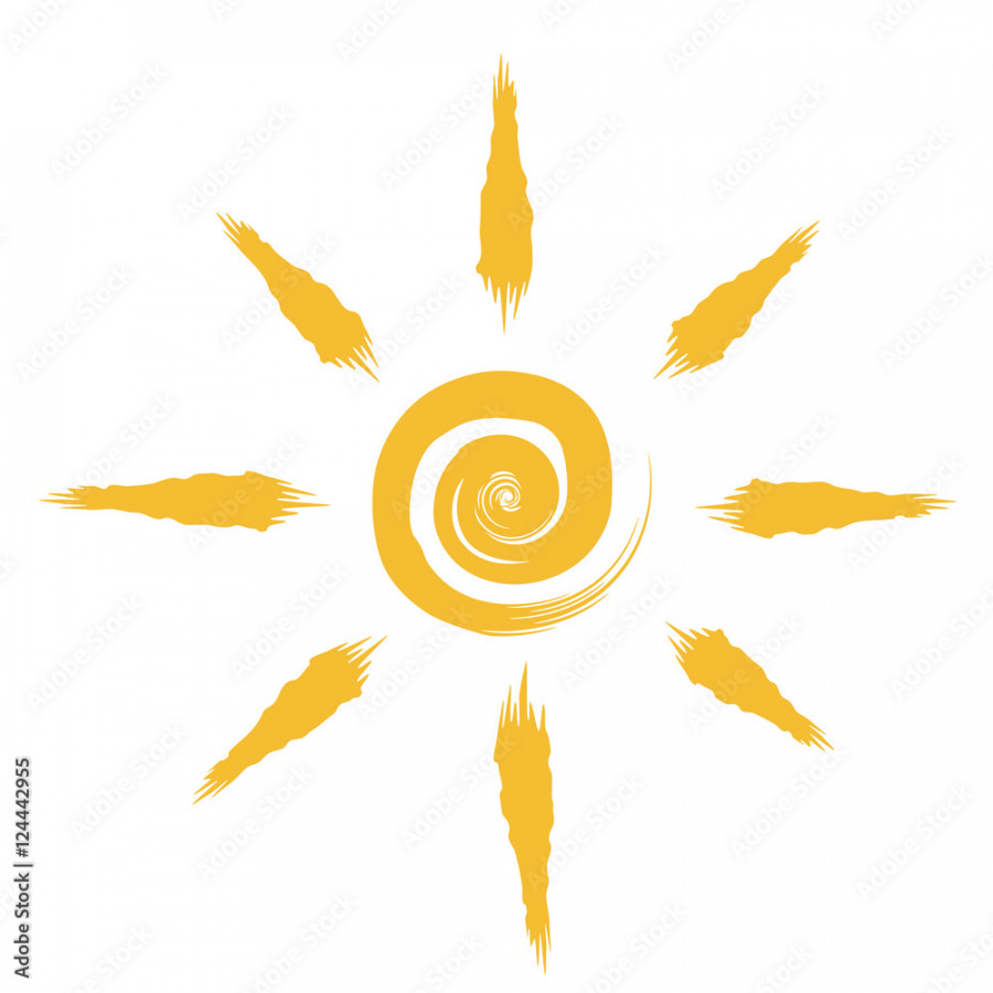 Abstract sun drawing Stock-Vektorgrafik  Adobe Stock