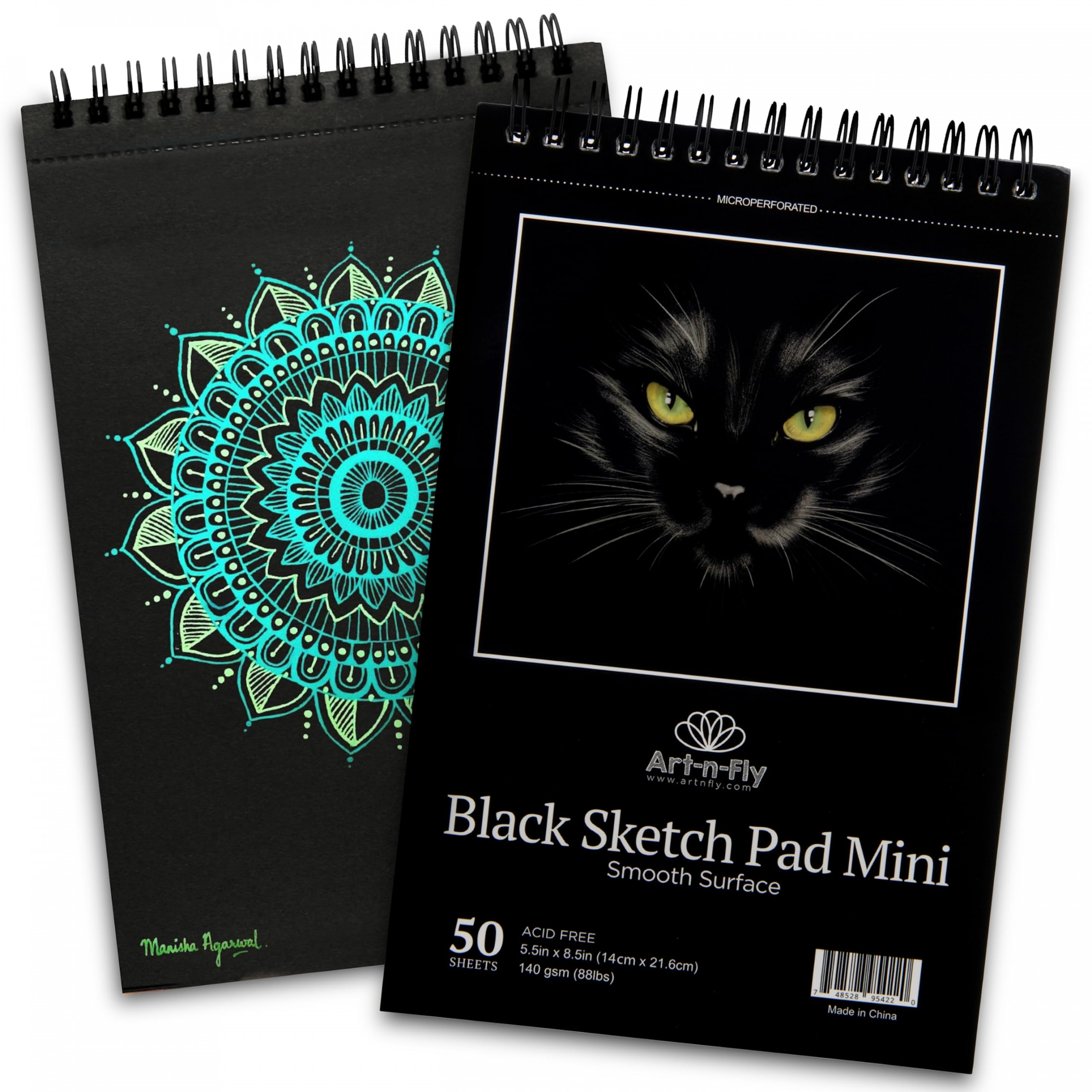 Amazon.com: Art-N-Fly Black Sketch Pad Mini .X