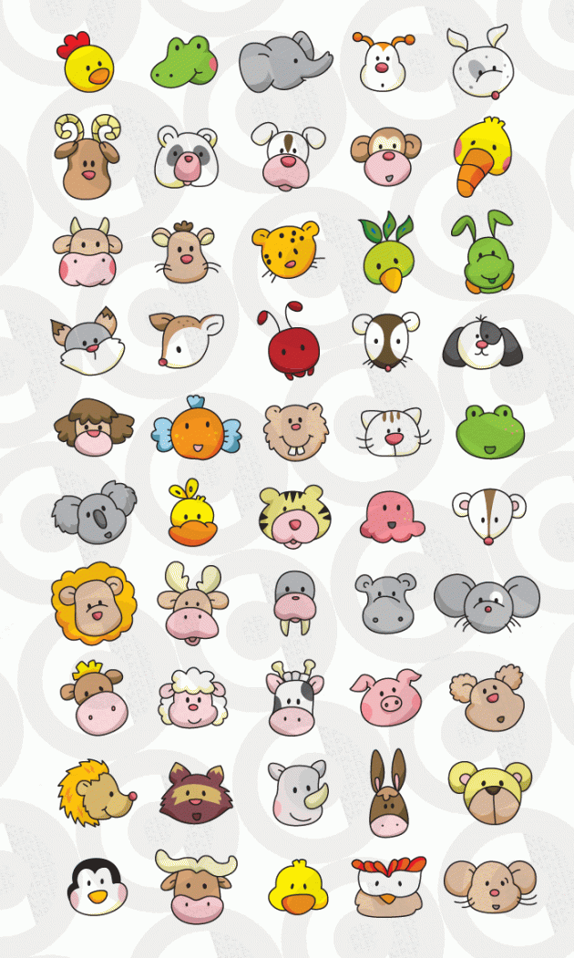 animal faces  Easy drawings for kids, Cute easy drawings, Mini