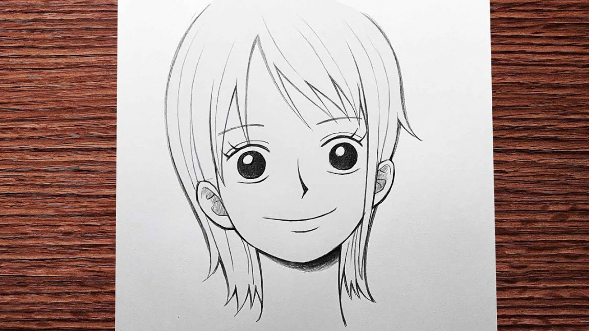 Anime sketch  how to draw Nami - [One Piece] step-by-step easy