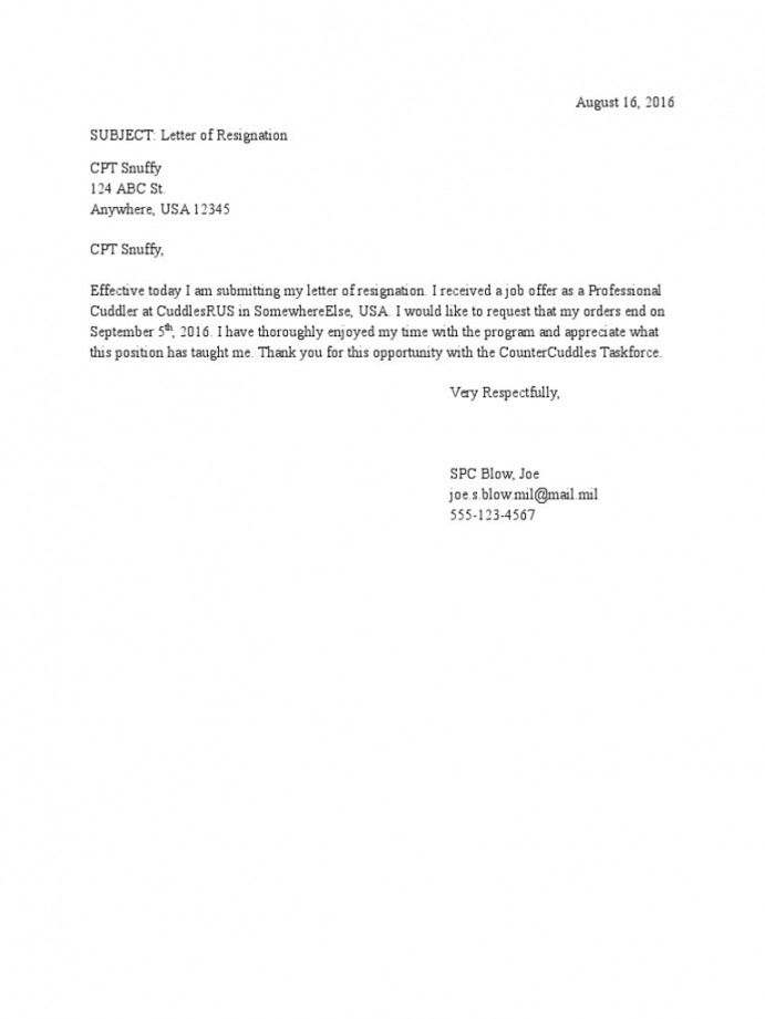 Army ADOS Resignation Letter  PDF  National Guard Of The United