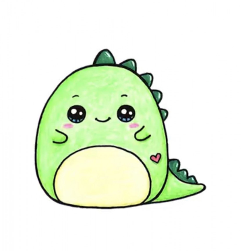 Baby Dinosaur  Cute kawaii drawings, Cute cartoon drawings, Cute