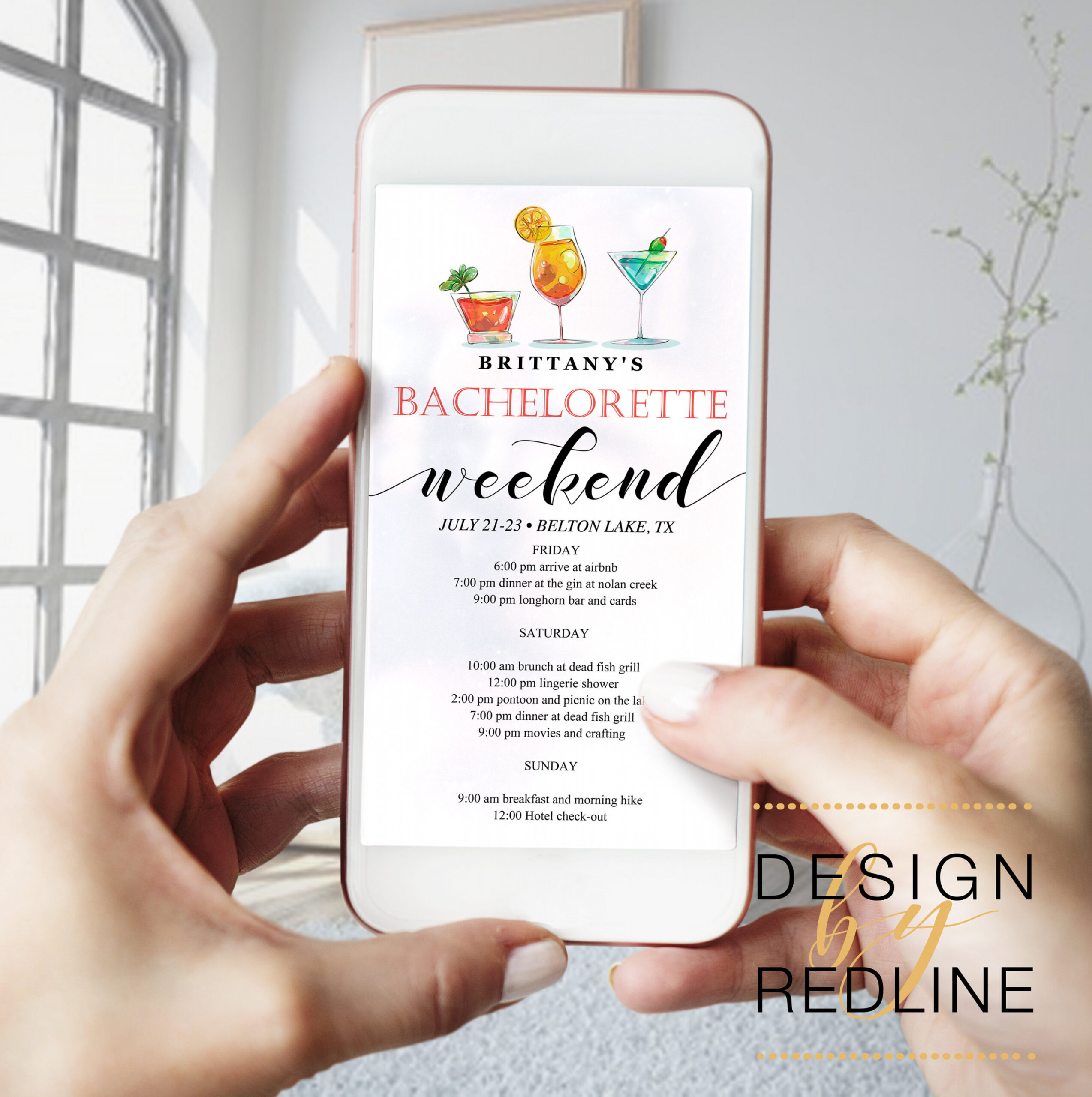 Bachelorette Itinerary Template Digital Weekend Itinerary - Etsy