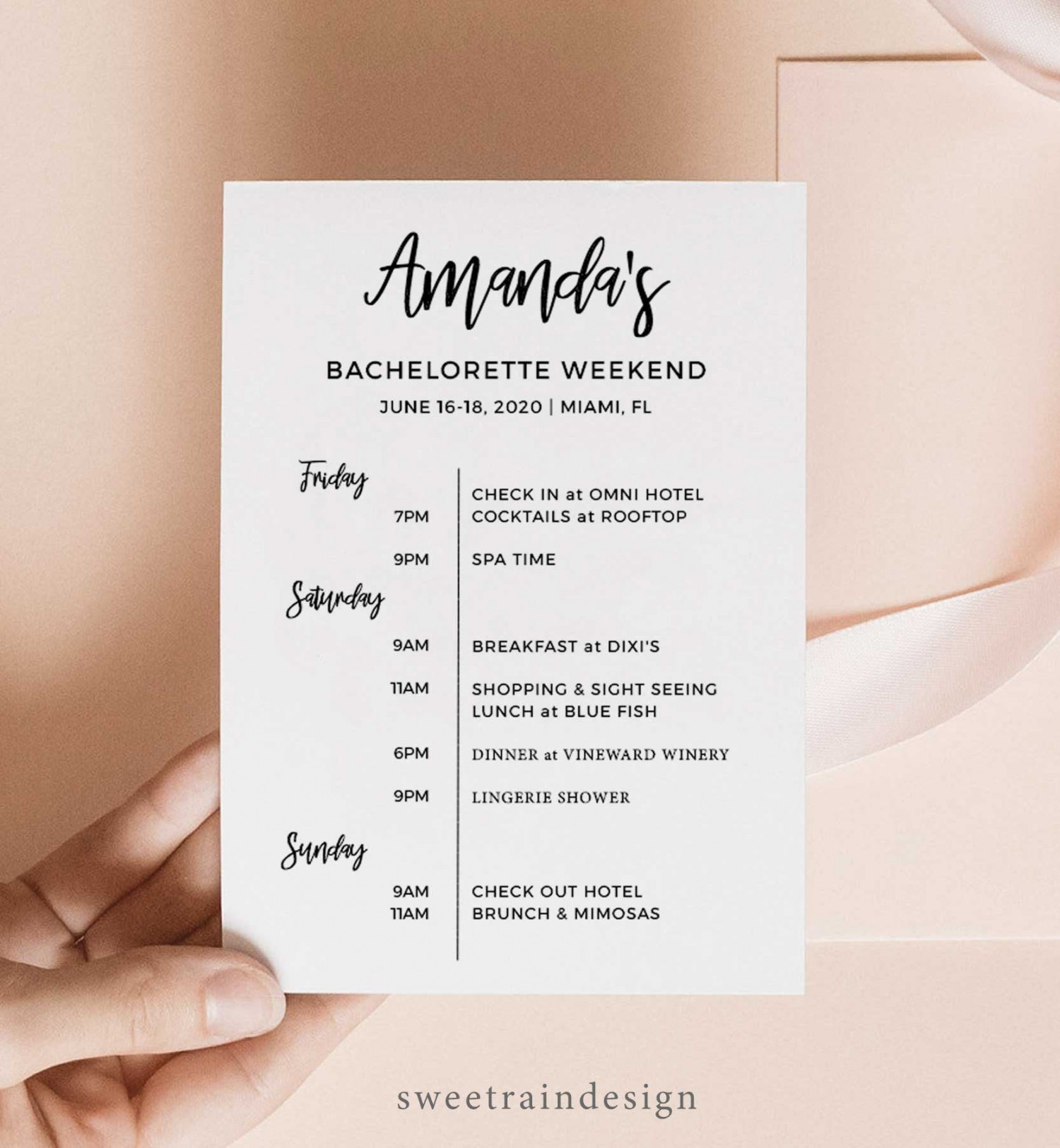 Bachelorette Reiseroute Vorlage druckbare Bachelorette - Etsy