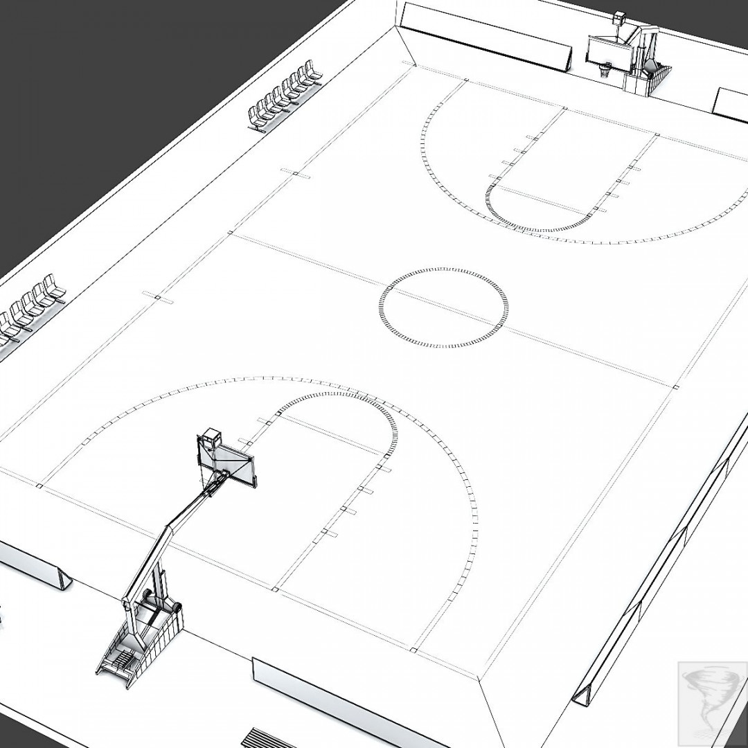 Basketball Court D Model $ - .max .dm .ds .fbx .obj