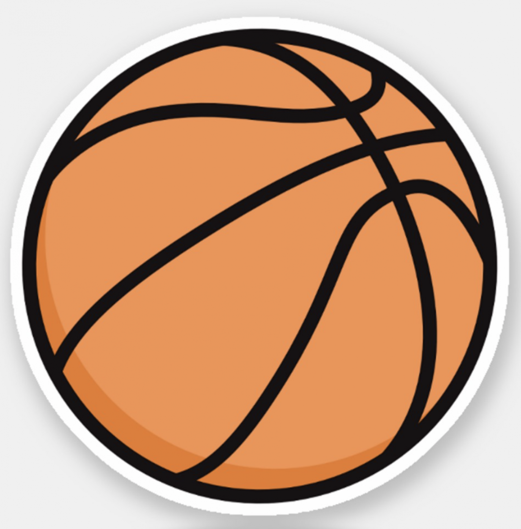 Basketball Sticker  Zazzle  Cute laptop stickers, Homemade