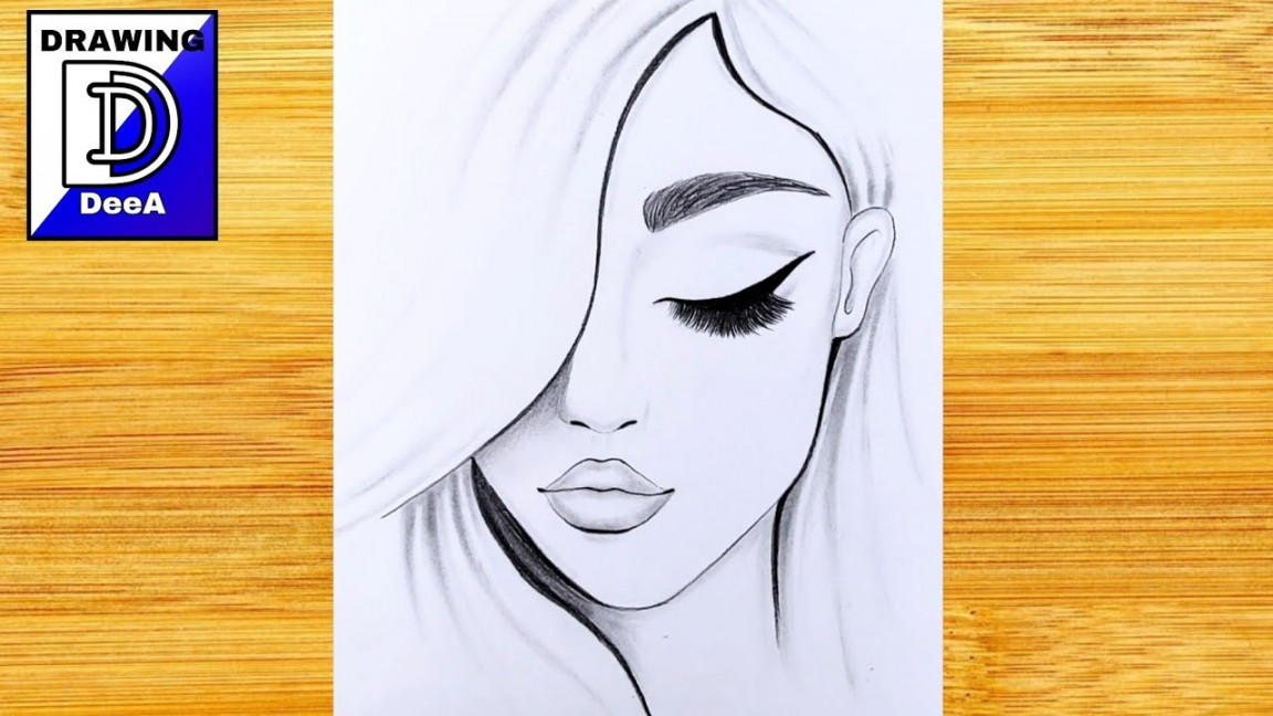 Beautiful girl face easy drawing/How to draw easy drawings for girls/  Pencil drawing tutorial