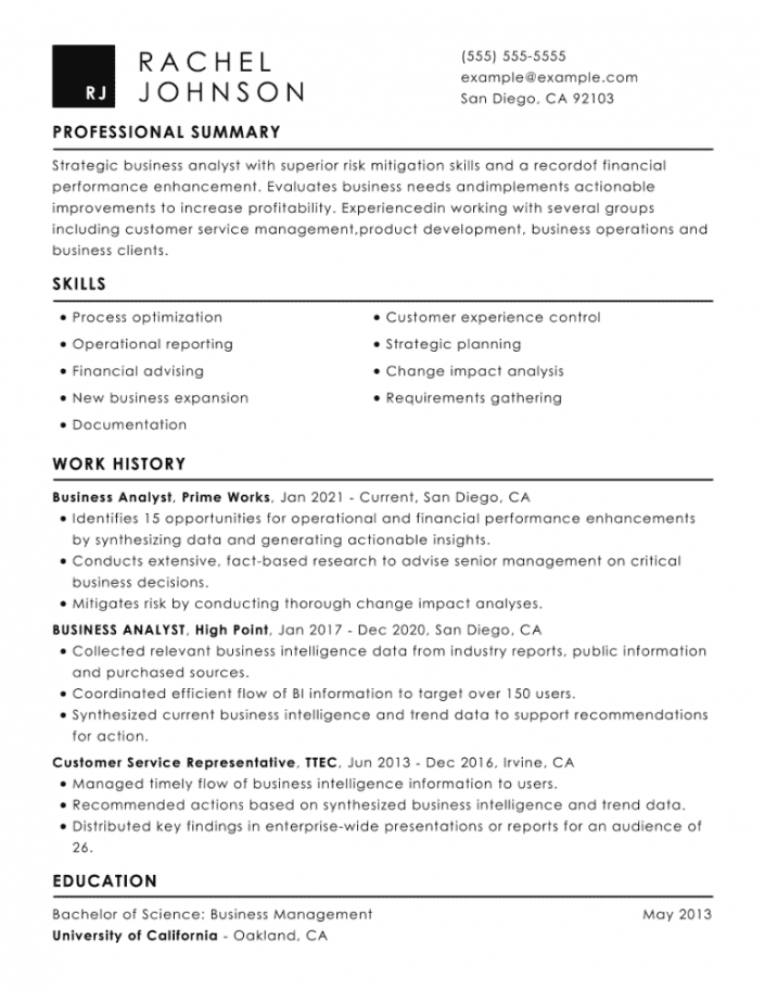 Best Business CV Examples in   CVHelp