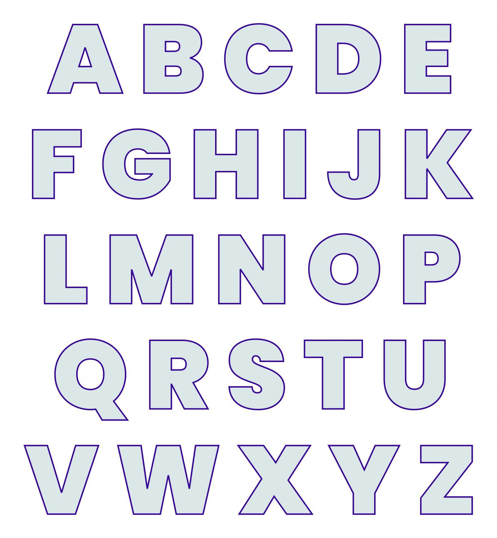 Best  Inch Alphabet Letters Printable PDF for Free at