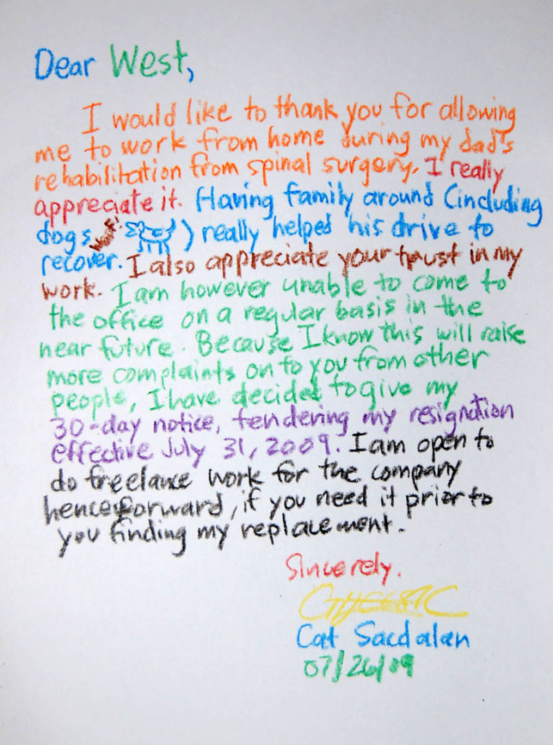 Best resignation letter ever  The Chief Happiness Officer Blog