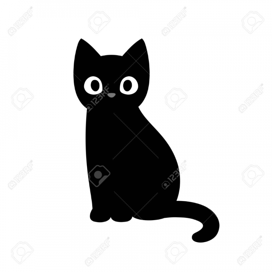 black cat silhouette  Black cat art, Black cat drawing, Cat drawing