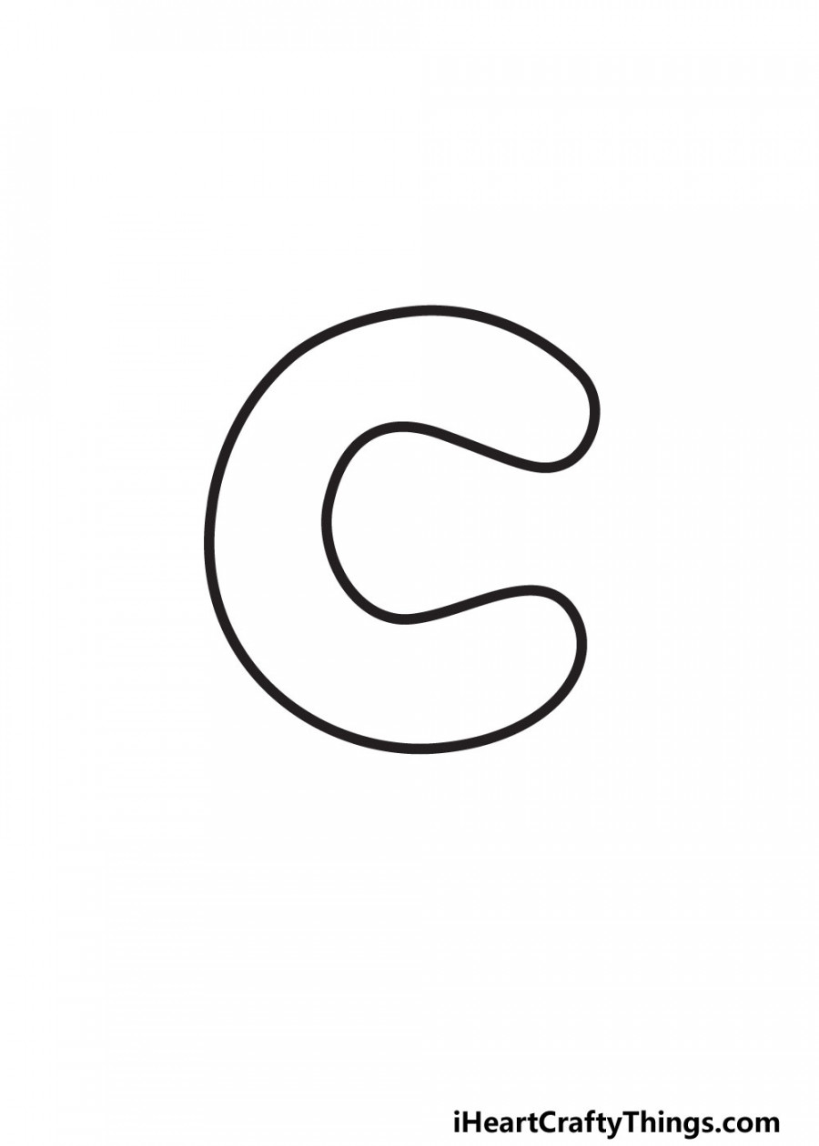 Bubble Letter C - Draw Your Own Bubble C In  Easy Steps