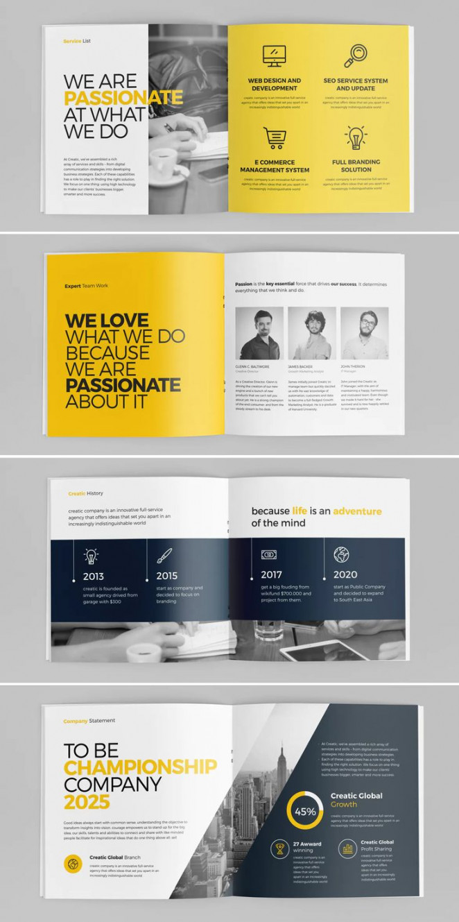 Business Square Brochure Template