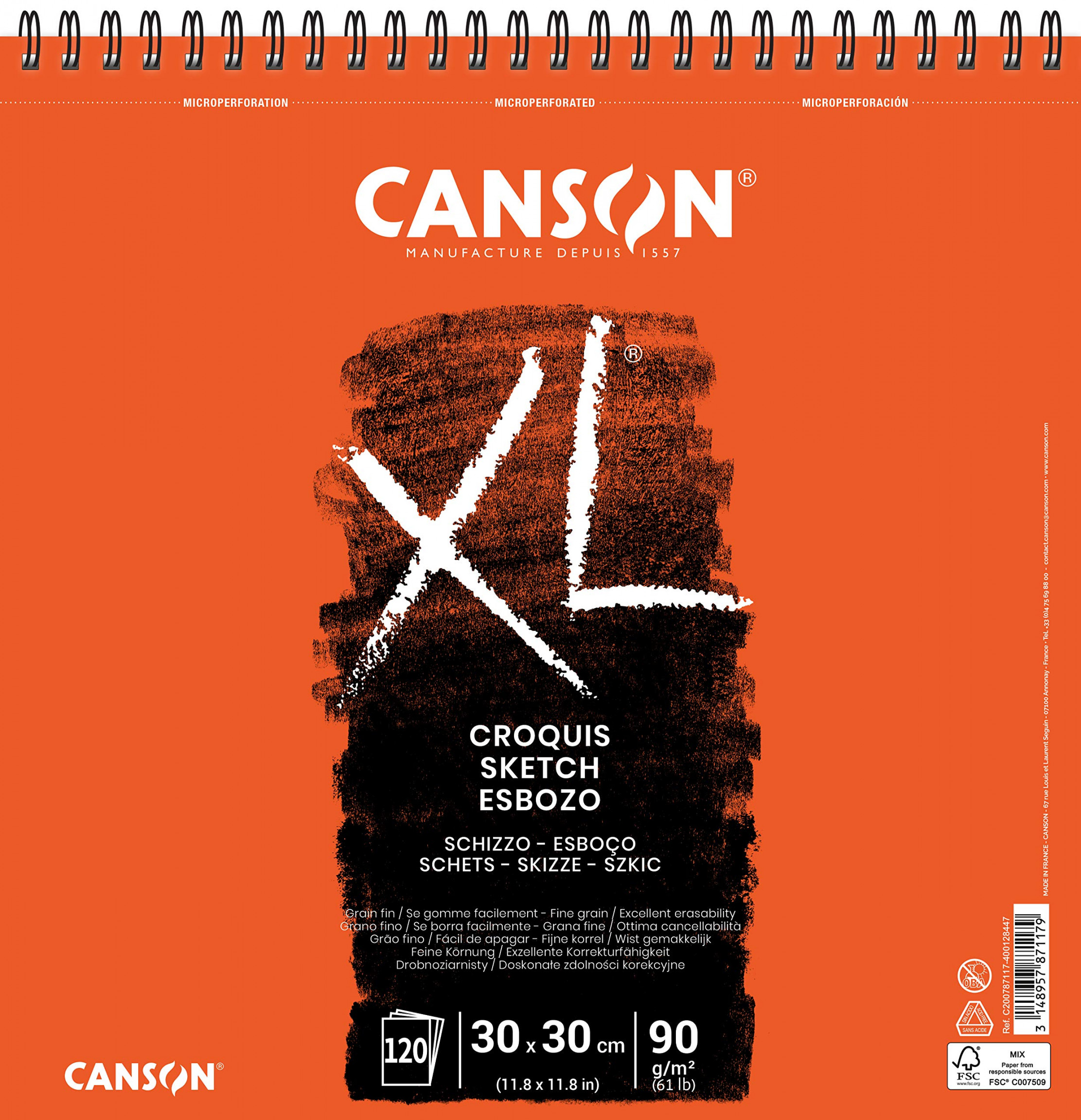 Canson Sketch Pad Size XL  G-QM  x  CM and  Sheets & Office  Supplies Stationery