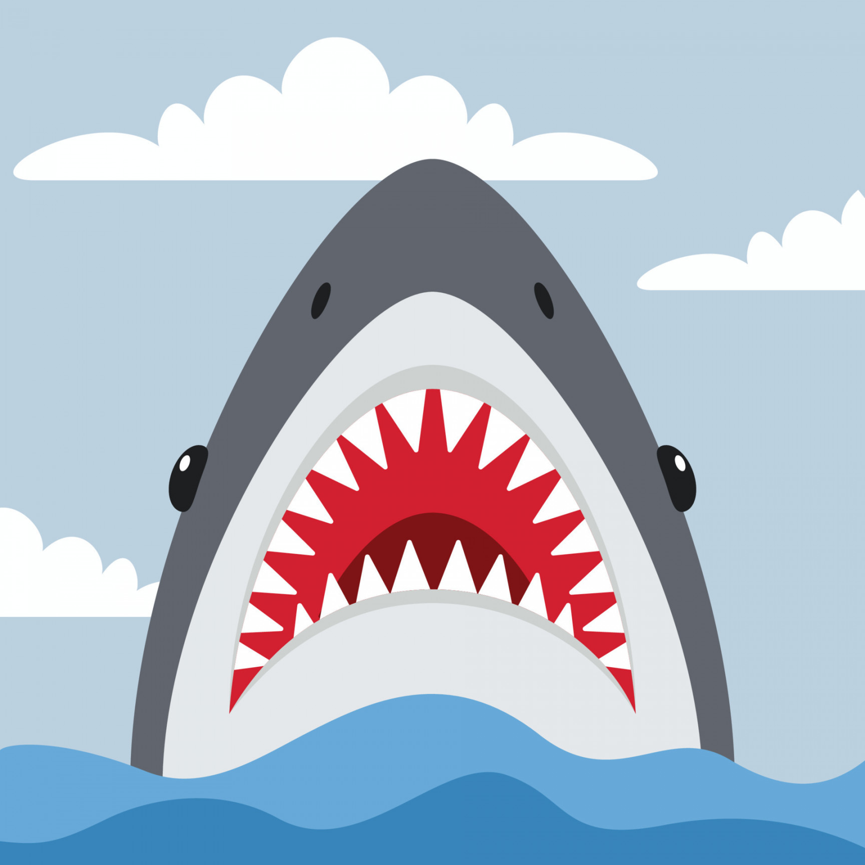 Cartoon Drawing Of A Shark  Vector Art at Vecteezy