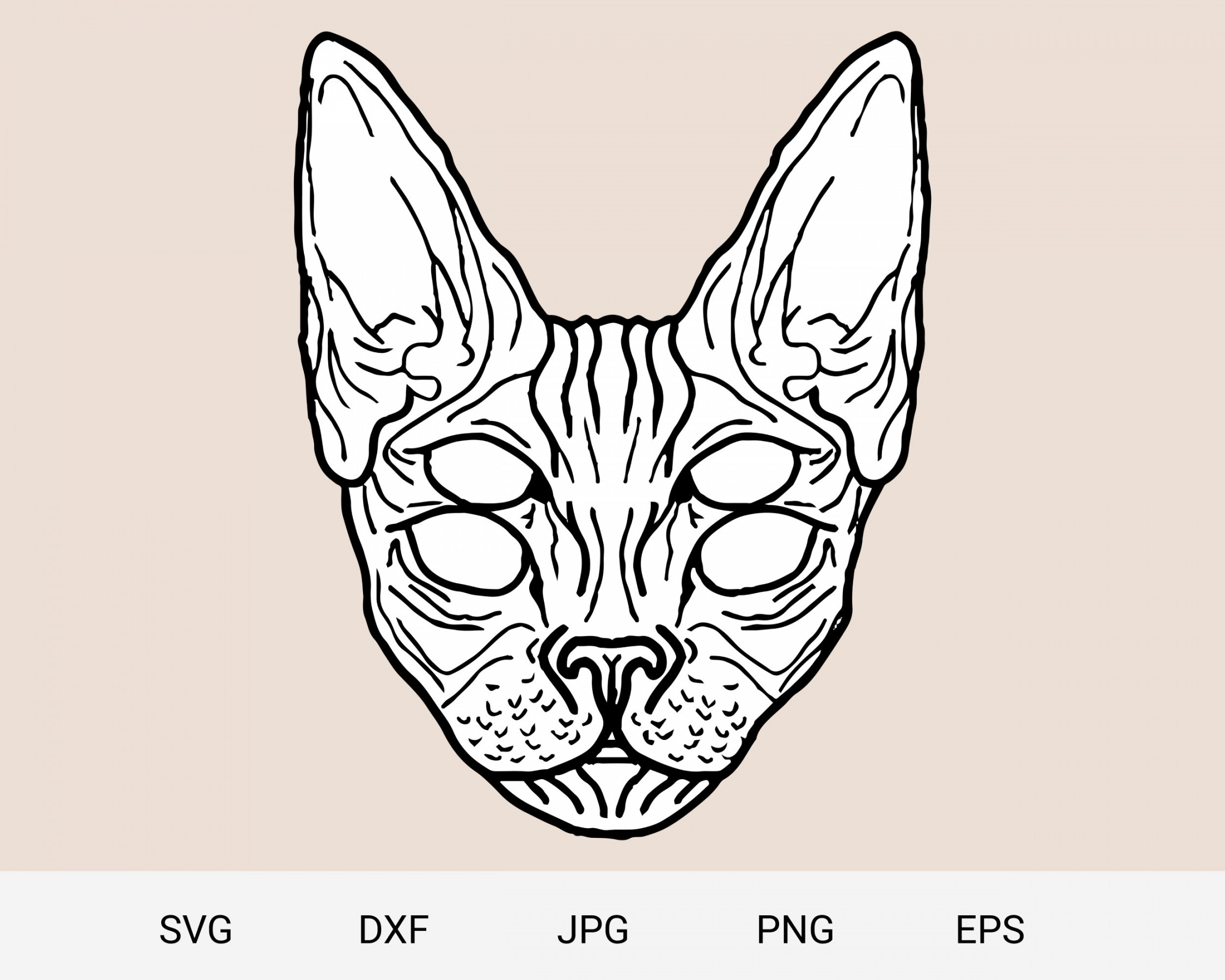 Cat Four Eyes Vector Svg Horror Print for Halloween - Etsy