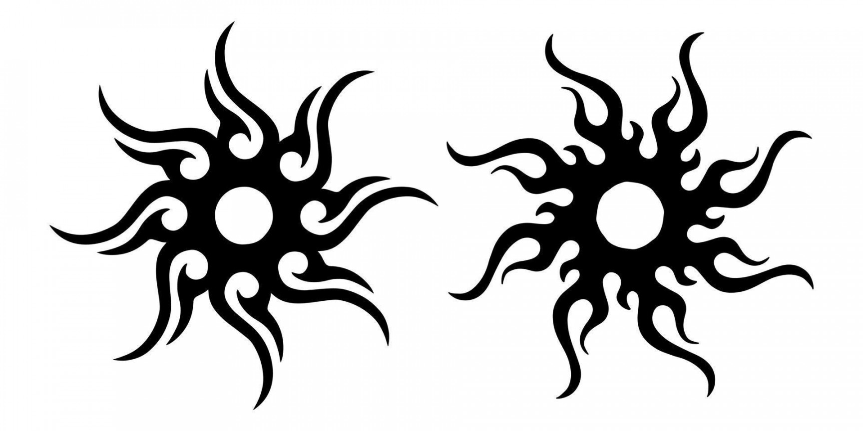 Celtic drawing of the sun . Round oriental tattoo