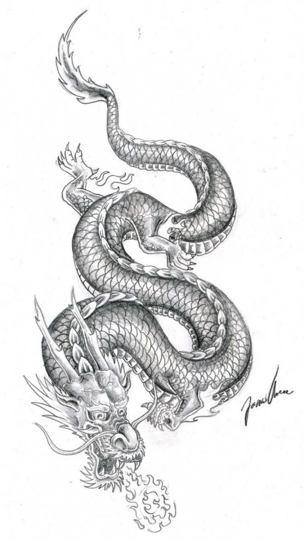 chinese dragon practice  by JonasOlsenWoodcraft  Dragon tattoo