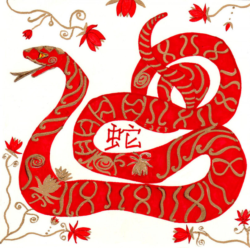 Chinese Zodiac Snake by Barbara Giordano