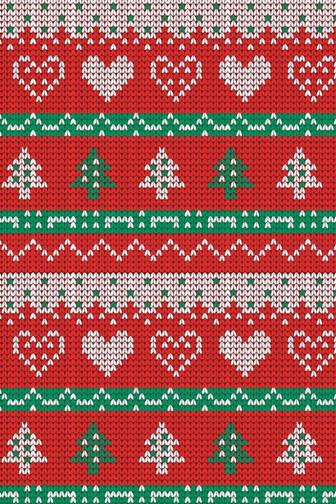 Christmas Seamless Pattern Christmas Sweaters Knitted - Etsy