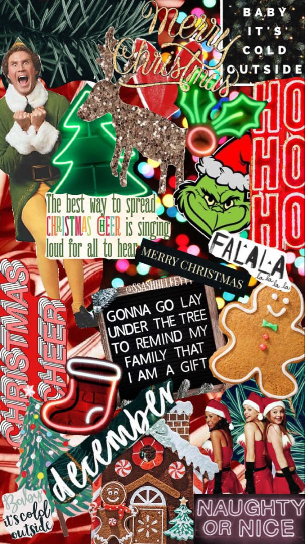 Christmas vsco collage  Christmas phone wallpaper, Cute christmas