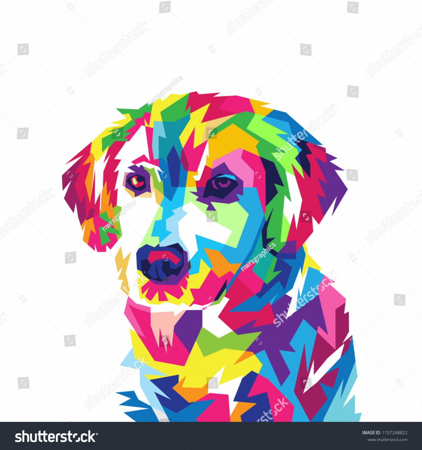 Colorful Dog Illustration Stock Vector (Royalty Free)