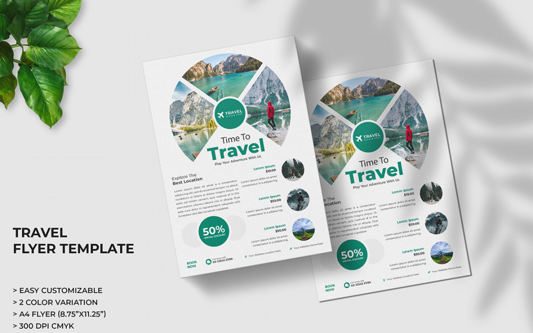 Creative Holiday Travel Flyer Design und Adventure World Travel Square  Flyer Vorlage