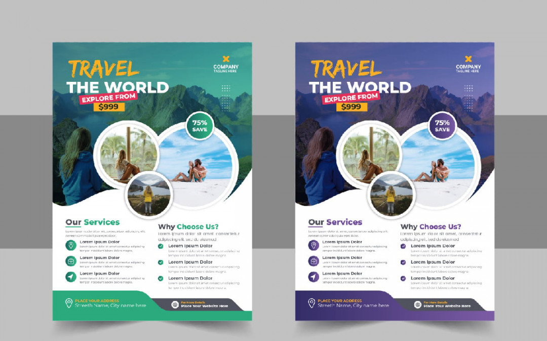 Creative Travel Flyer Design Template - TemplateMonster