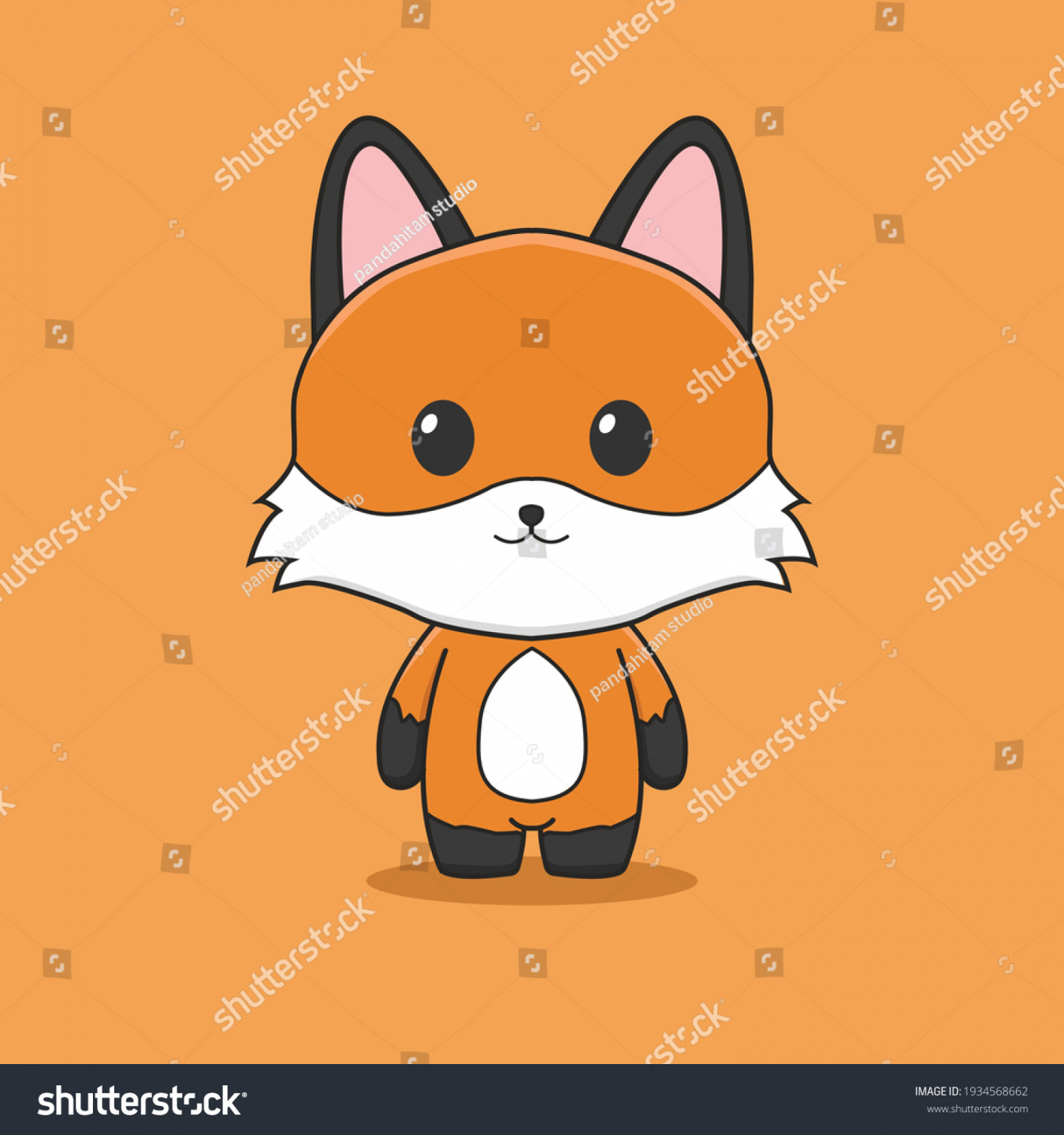 Cute Cartoon Fox Zeichnung