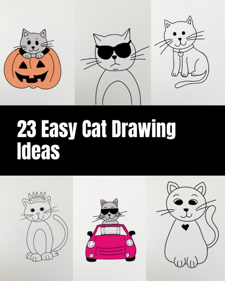 Cute Easy Cat Drawing Ideas - The Clever Heart