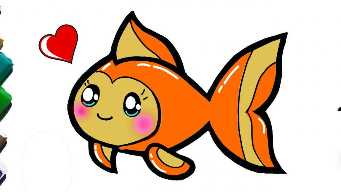 CUTE FISH How to draw Fish Kawaii ❤ Dibujos Kawaii Drawings, Drawings to  Draw