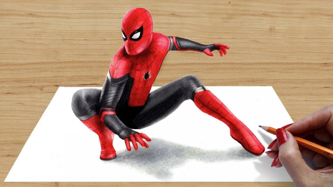 D Drawing: Spider-Man Far From Home 🕷🕷🕷🕷🕷  Jasmina Susak