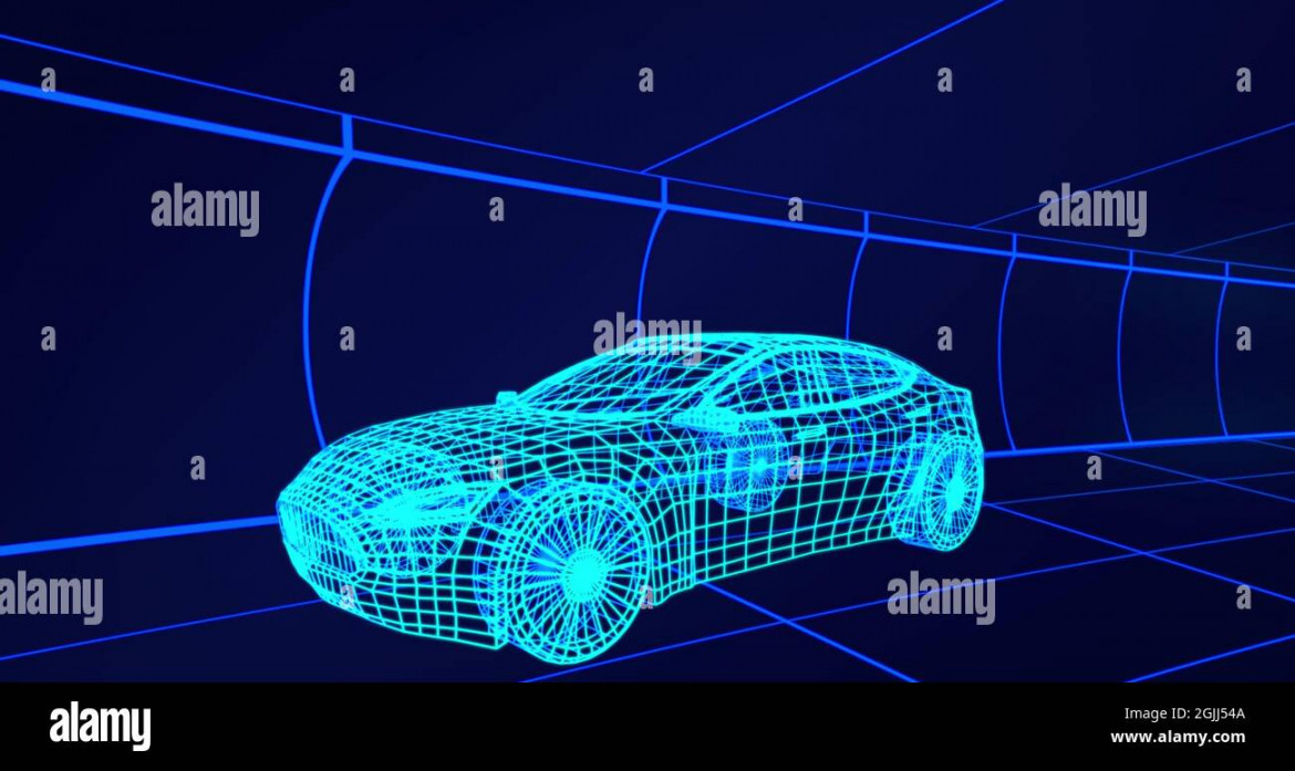 d technical drawing of car k Stock Photo - Alamy