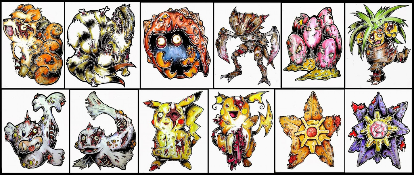 DARYL HOBSON ARTWORK: THE ZOMBIE POKEMON DRAWINGS