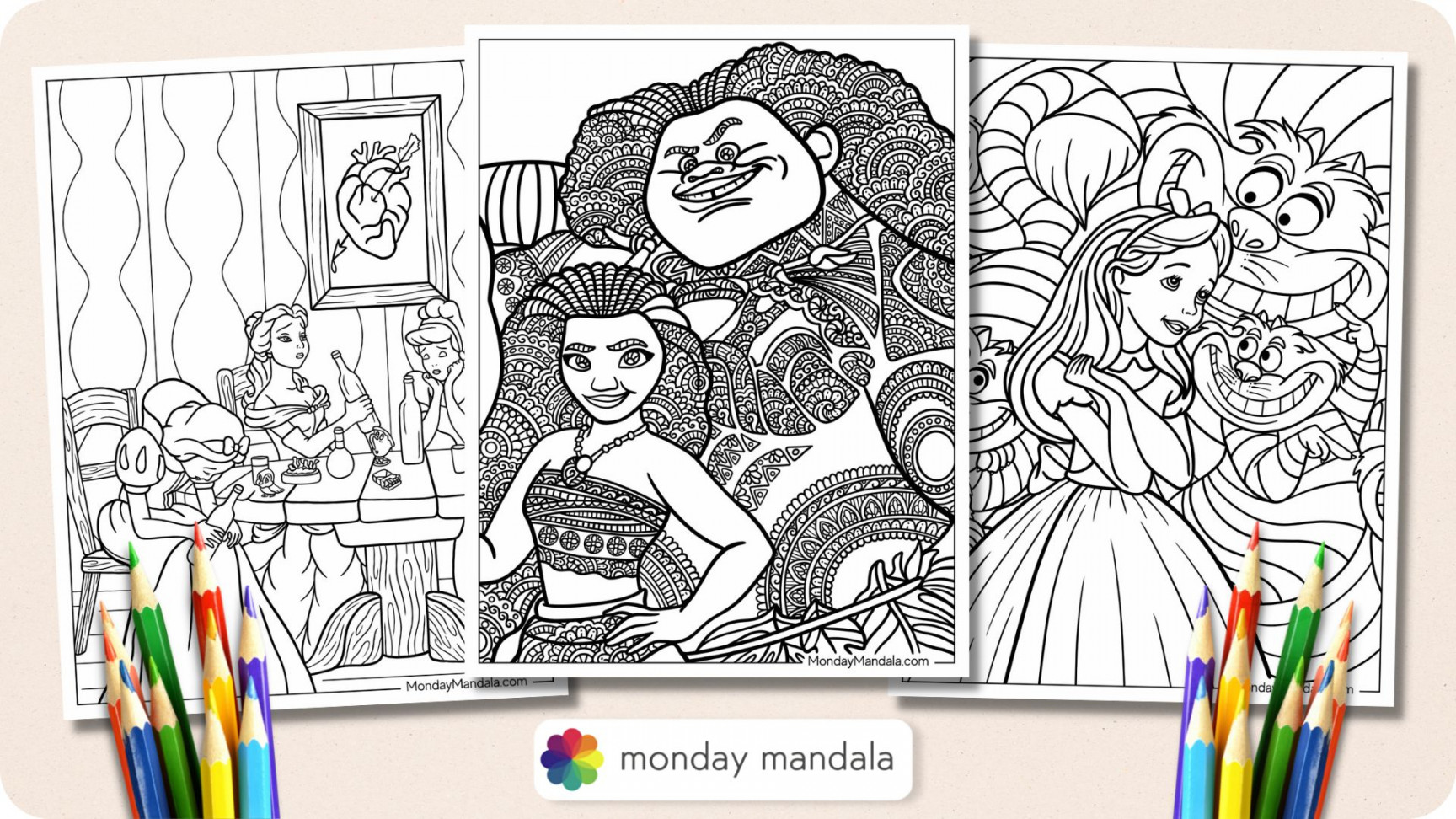 Disney Coloring Pages For Adults (Free PDF Printables)