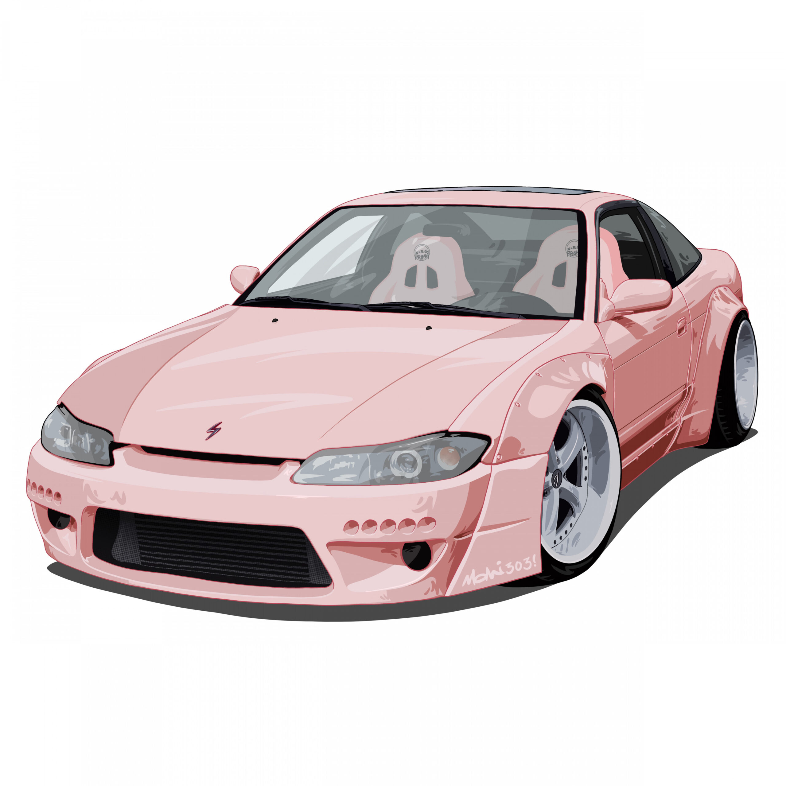 draw a realistic digital drawing of your car