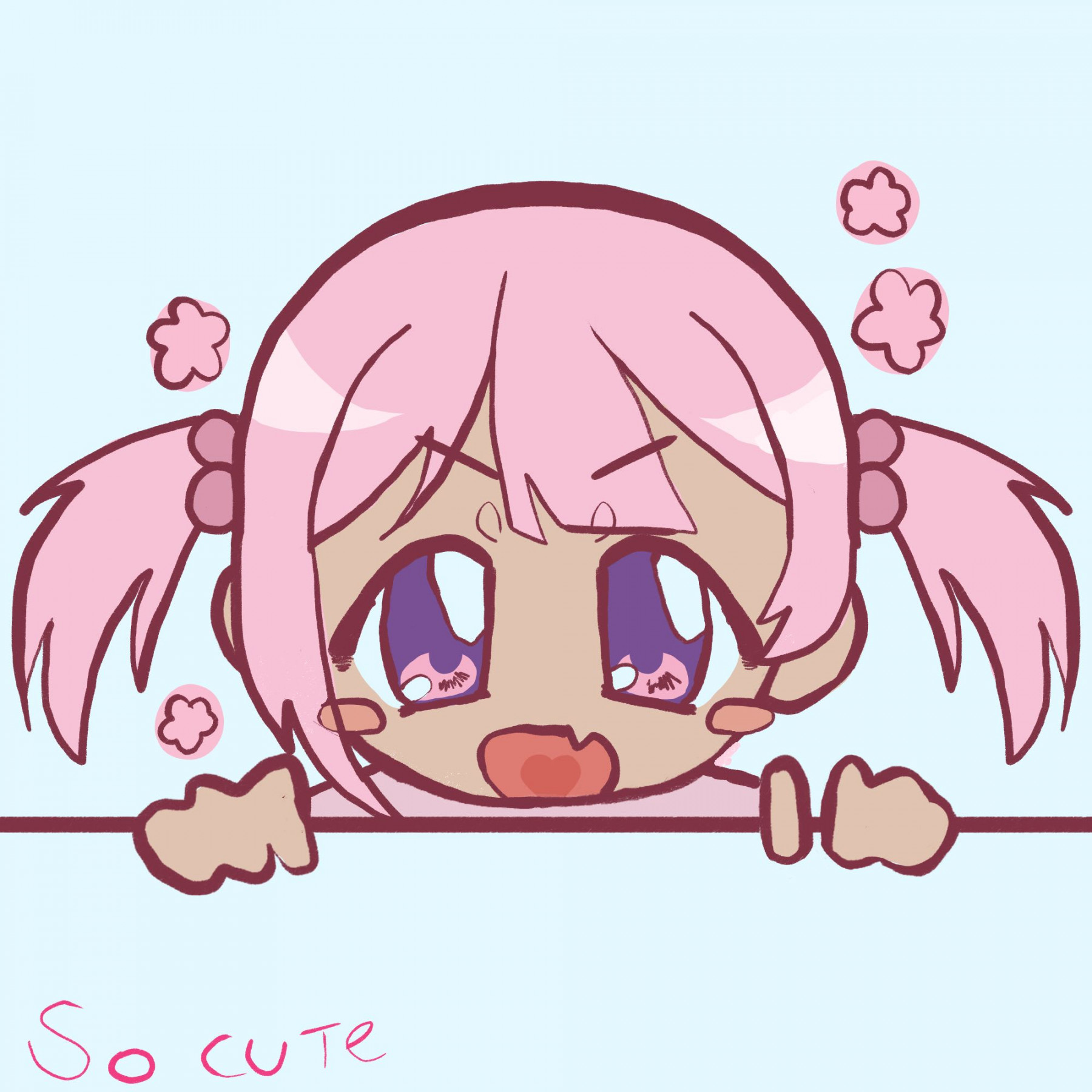 draw cute s anime chibi looking at you