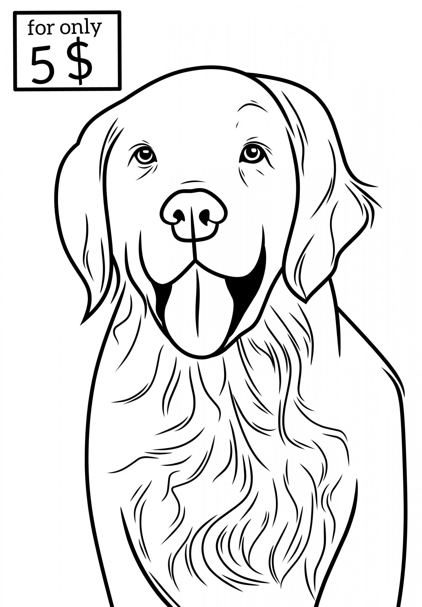 draw line art your dog, cat or any pet