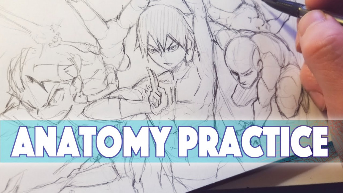 Drawing Anime Anatomy Practice  Sketchbook Drawing - Anime Manga Sketch