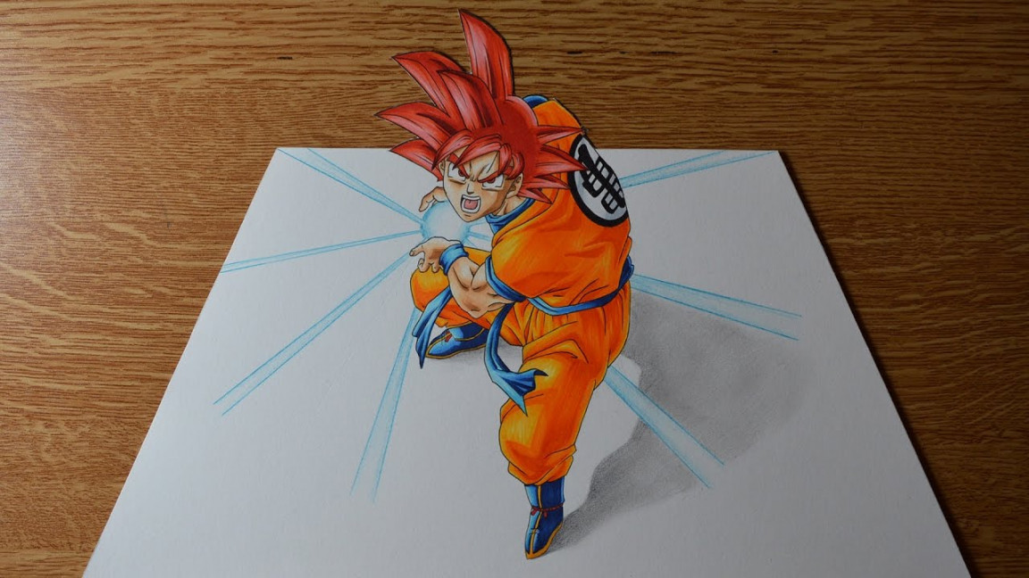 Drawing Goku Super Saiyan God D