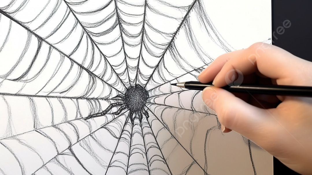 Drawing Spider Webs Background, Tutorial, Picture Of Spider Webs