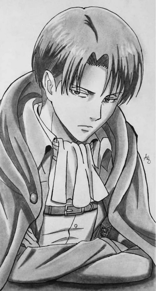 Drawings of Levi Ackerman from Attack on Titan - Beautiful Dawn