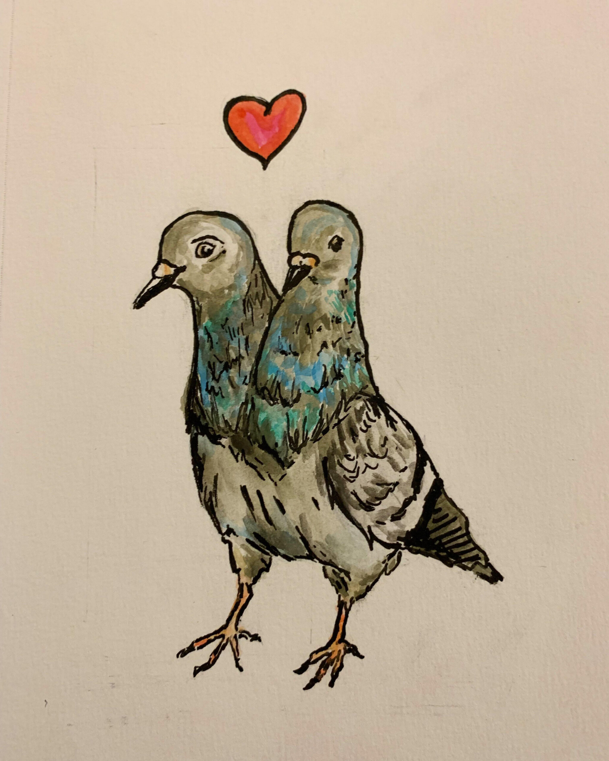 Drew some two headed lovebirds the other day! Recently started