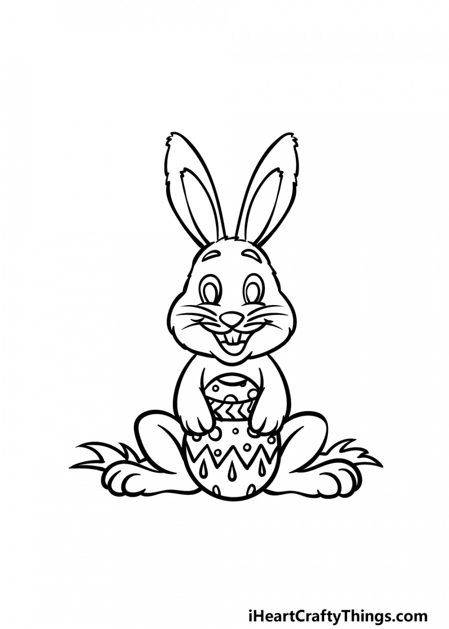 Easter Bunny Drawing - How To Draw The Easter Bunny Step By Step