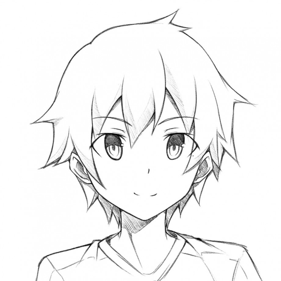 Easy Anime Drawings  Anime face drawing, Anime boy sketch, Anime