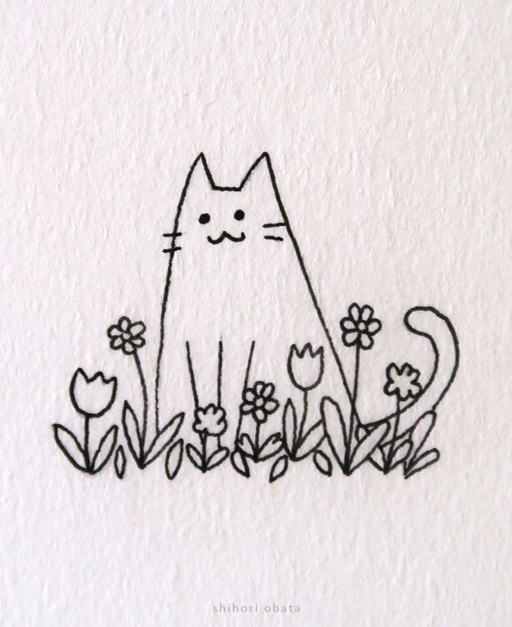 Easy Cat Drawing Ideas
