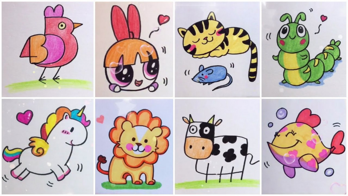 + Easy Cute Animal Drawing for Kids  Learn How to Draw Step by Step  Drawings Anyone Can Make