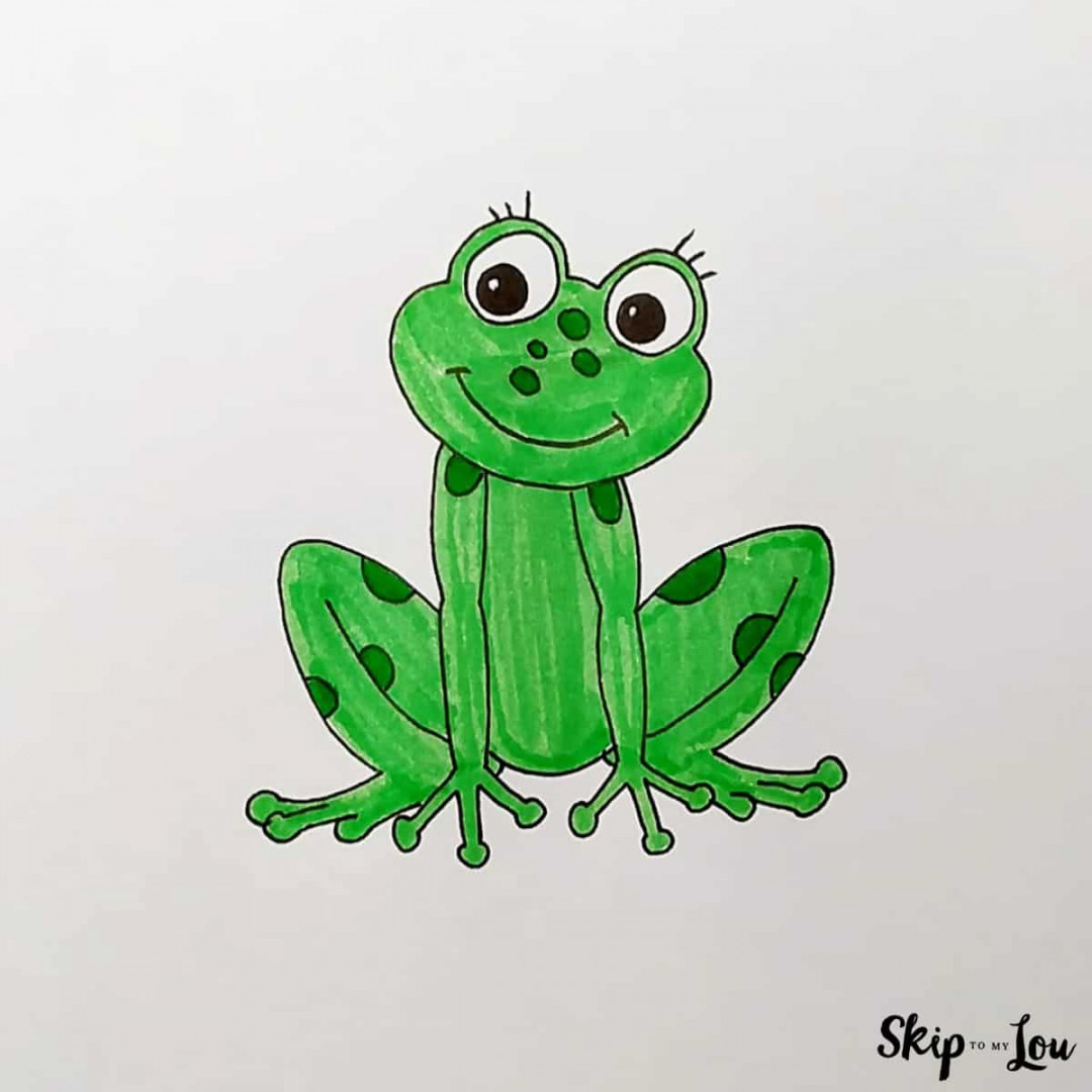Easy Frog Drawing  Skip To My Lou