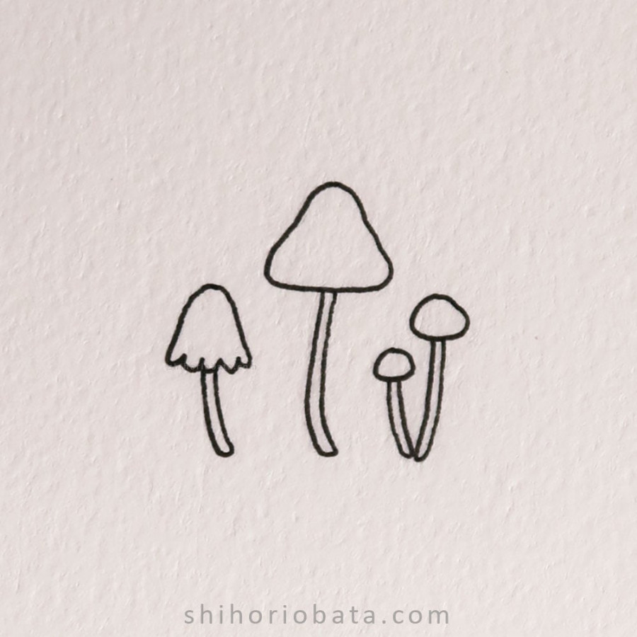 Easy Mushroom Drawing Ideas