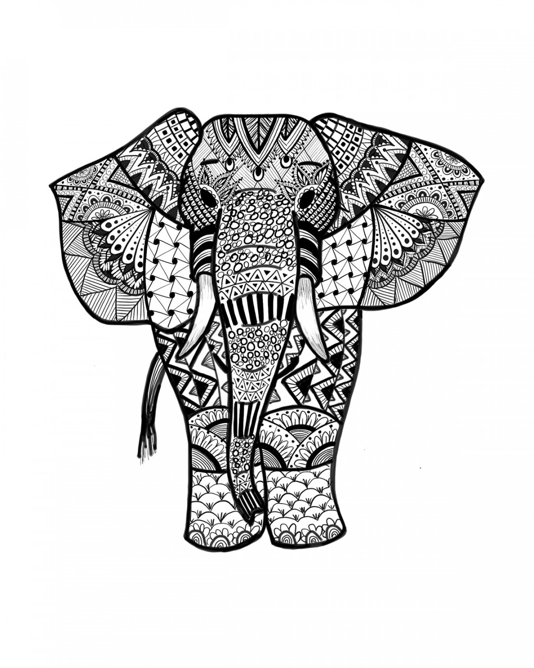 Elephant doodle on Behance